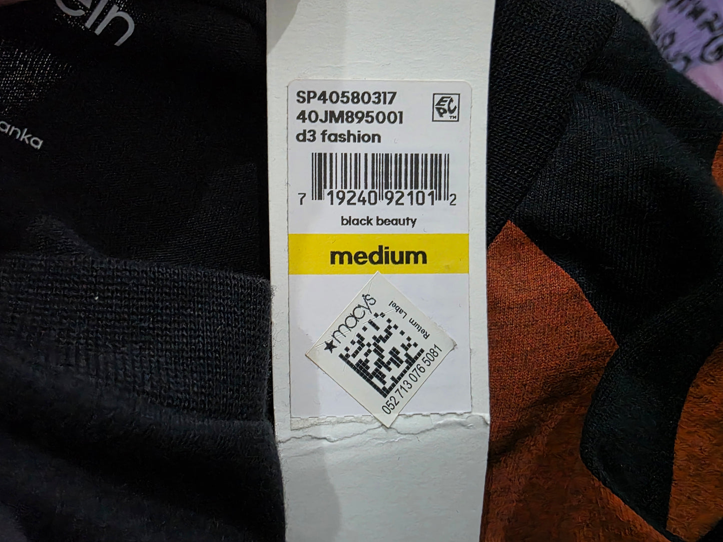 Playera Calvin Klein Mediana M Relaxed Fit Negro Letras