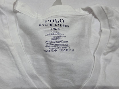 Playera Ralph Lauren Grande L Classic Fit Balnca