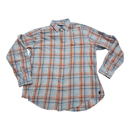 Camisa Vineyard Vines Xgrande Slimfit Cuadro Azul Y Naranja