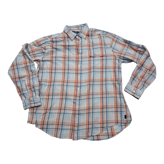 Camisa Vineyard Vines Xgrande Slimfit Cuadro Azul Y Naranja