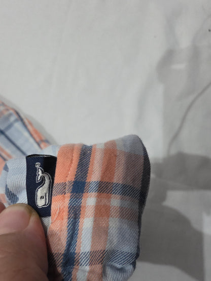 Camisa Vineyard Vines Xgrande Slimfit Cuadro Azul Y Naranja