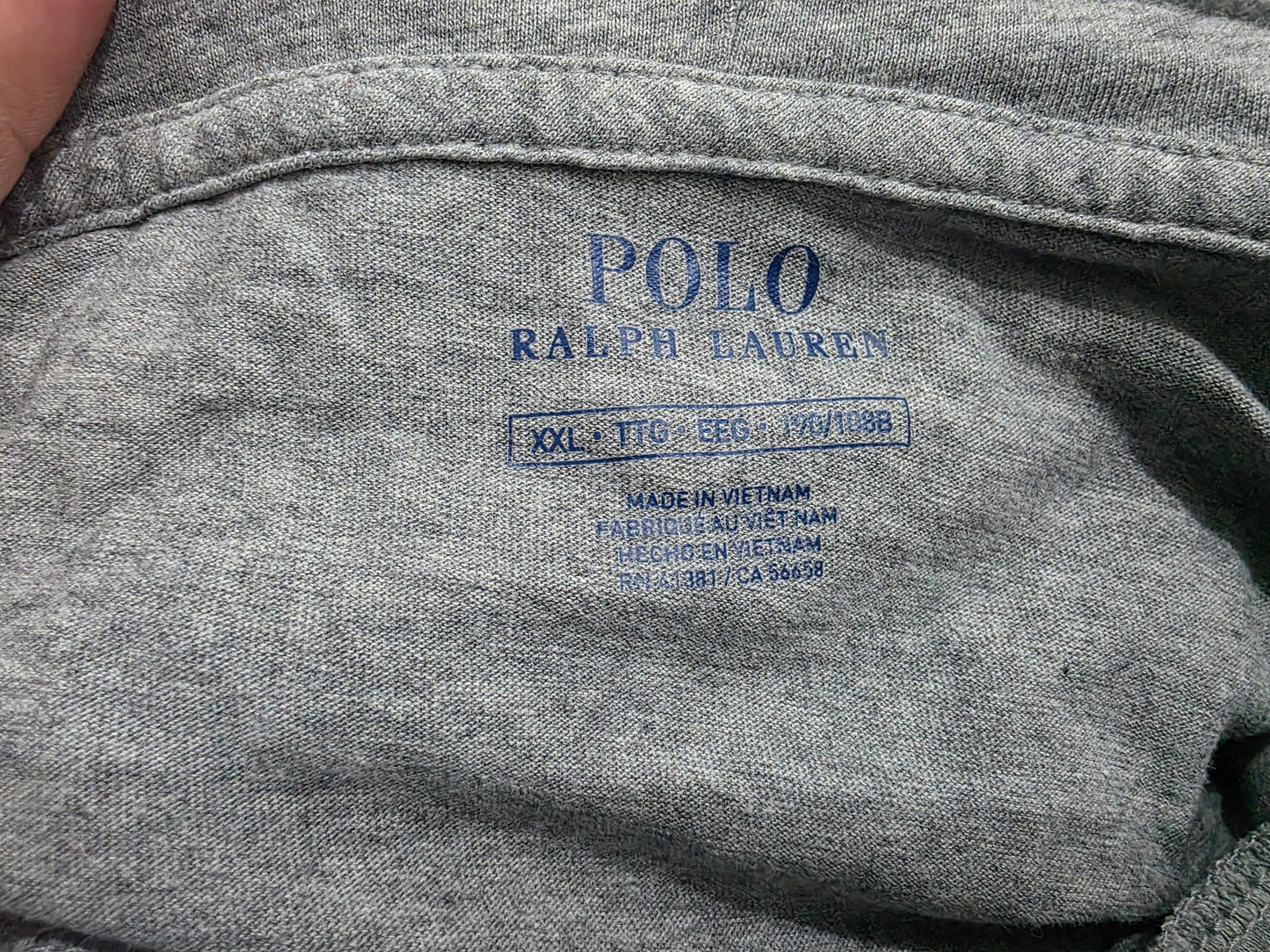 Playera Con Gorro Ralph Lauren 2xl Gris