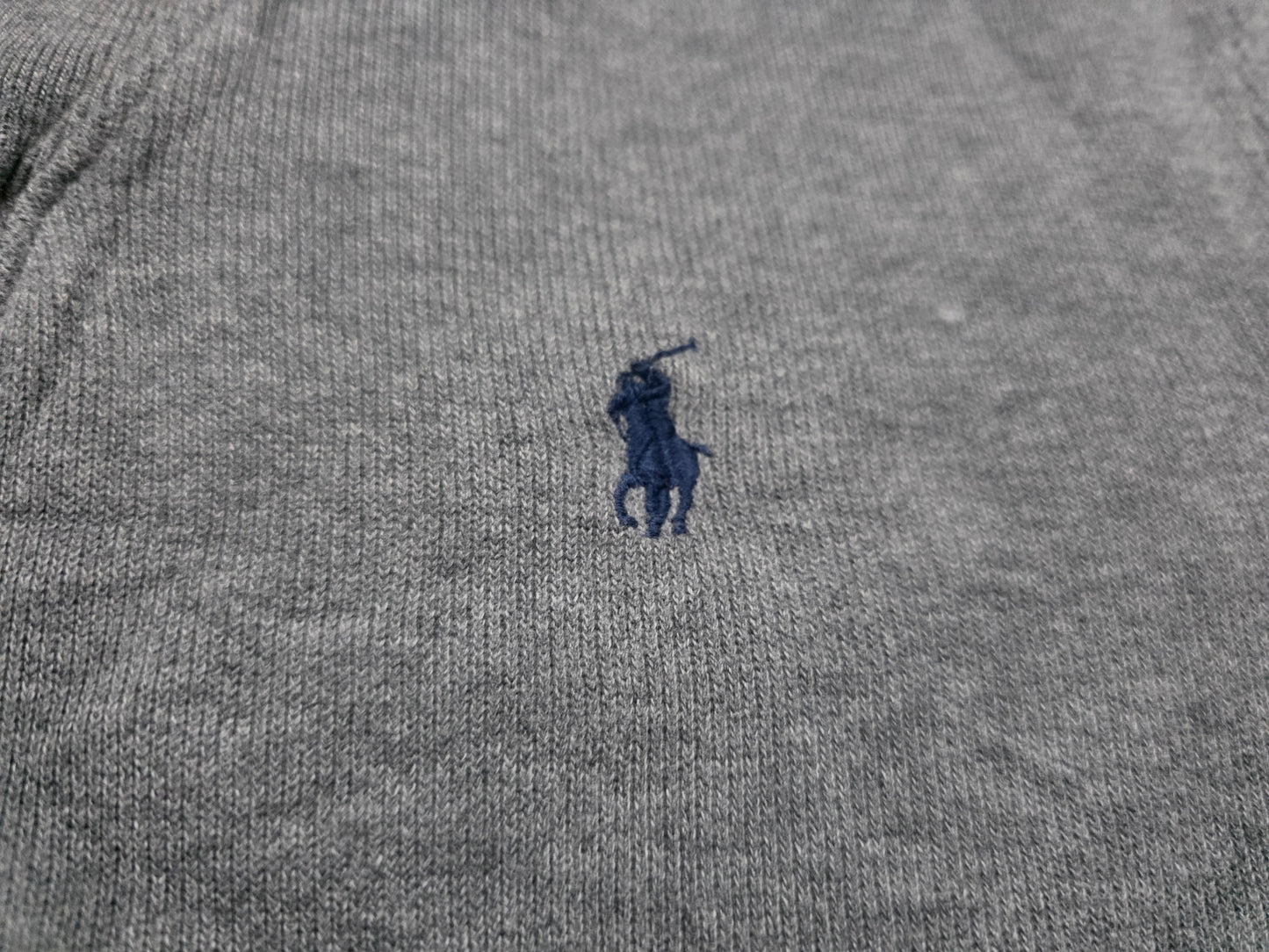 Sueter Ralph Lauren Xgrande Xl Gris Pony Azul