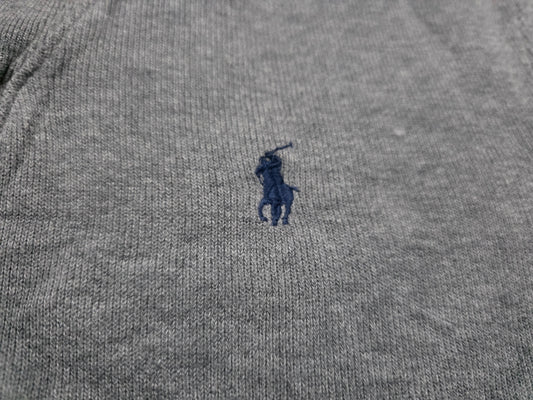 Sueter Ralph Lauren Xgrande Xl Gris Pony Azul