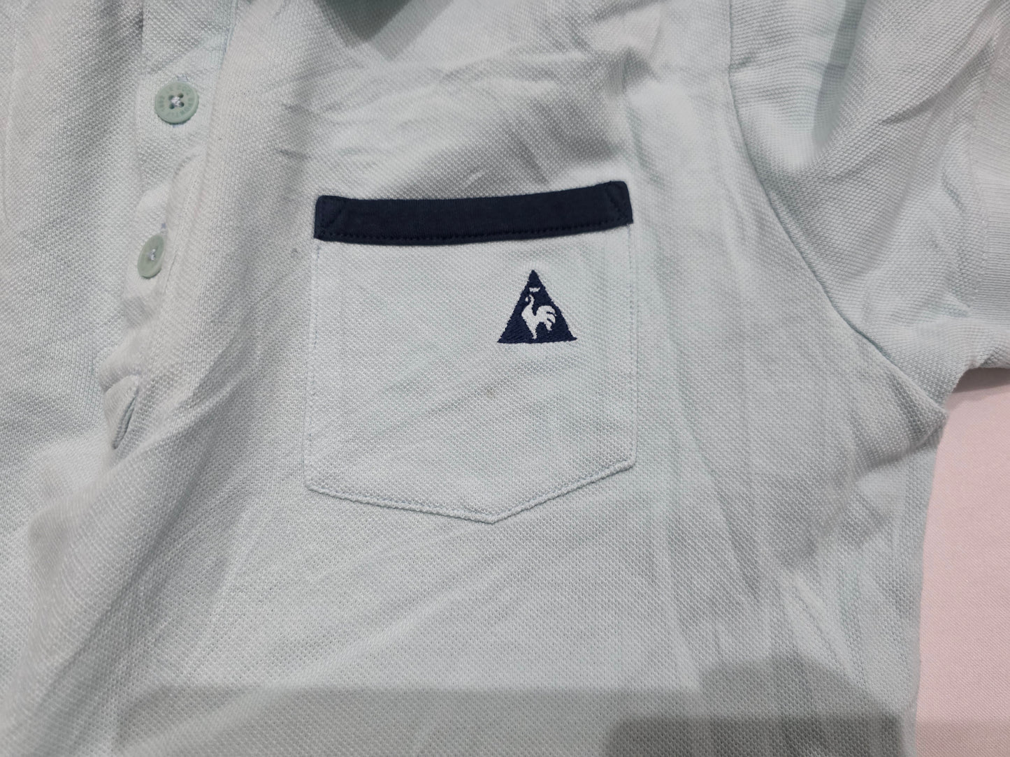 Playera Polo Le Coq Sportif Chico S Azul Agua