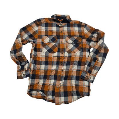Camisa Timberland Pro Chico S Cuadro Naranja