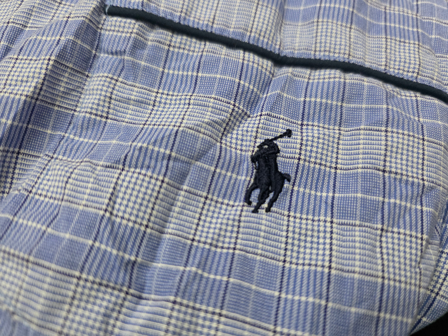 Camisa Ralph Lauren Chico S/m Azul Cuadro