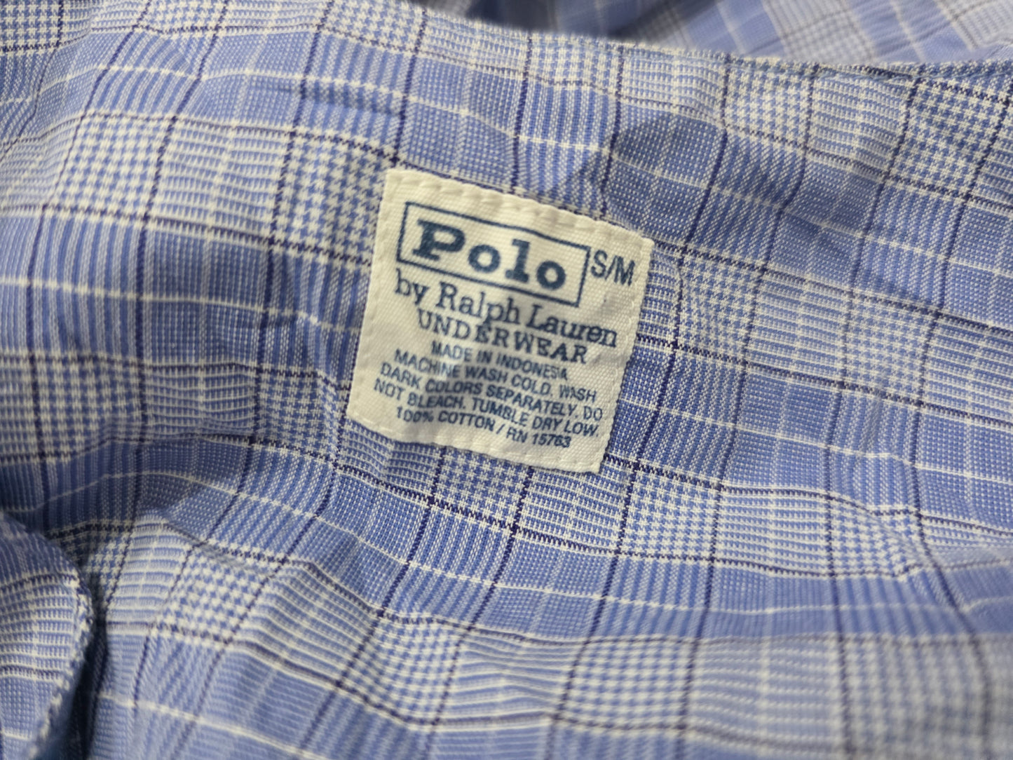 Camisa Ralph Lauren Chico S/m Azul Cuadro