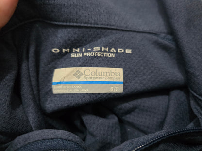 Playera Con Cierre Columbia Chico S Azul Omni Shade