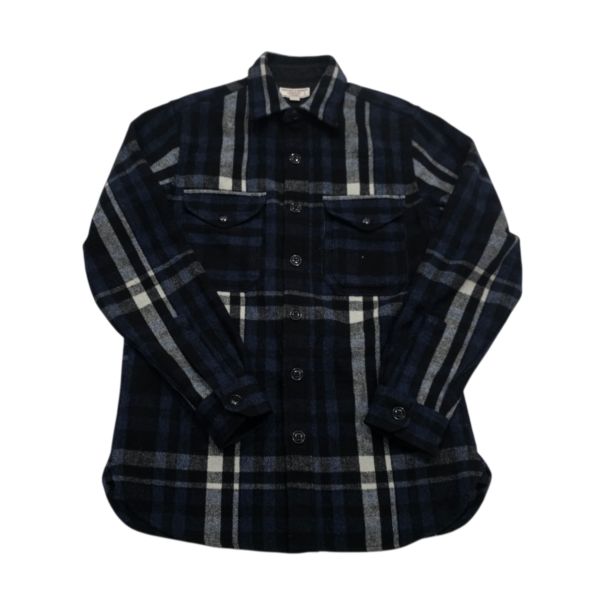 Camisa Wallace And Barnes Chico S Azul Cuadro Gruesa