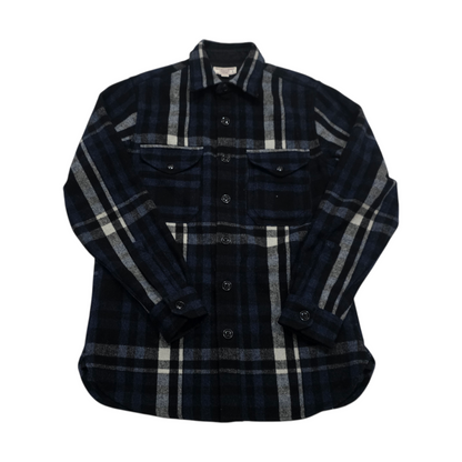 Camisa Wallace And Barnes Chico S Azul Cuadro Gruesa
