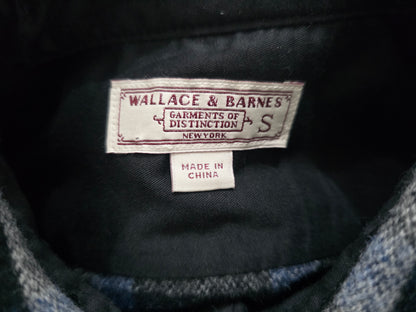 Camisa Wallace And Barnes Chico S Azul Cuadro Gruesa