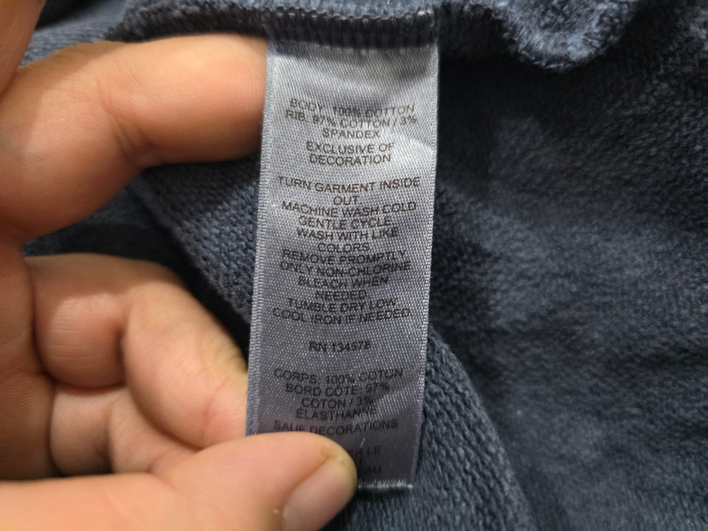 Sudadera Vineyard Vines Mediana M Azul Deslavado