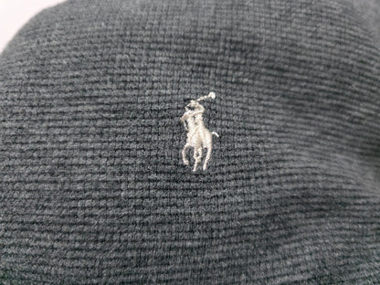 Playera Manga Larga Ralph Lauren Grande L Gris Pony Blanco