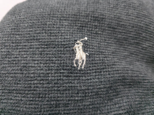 Playera Manga Larga Ralph Lauren Grande L Gris Pony Blanco