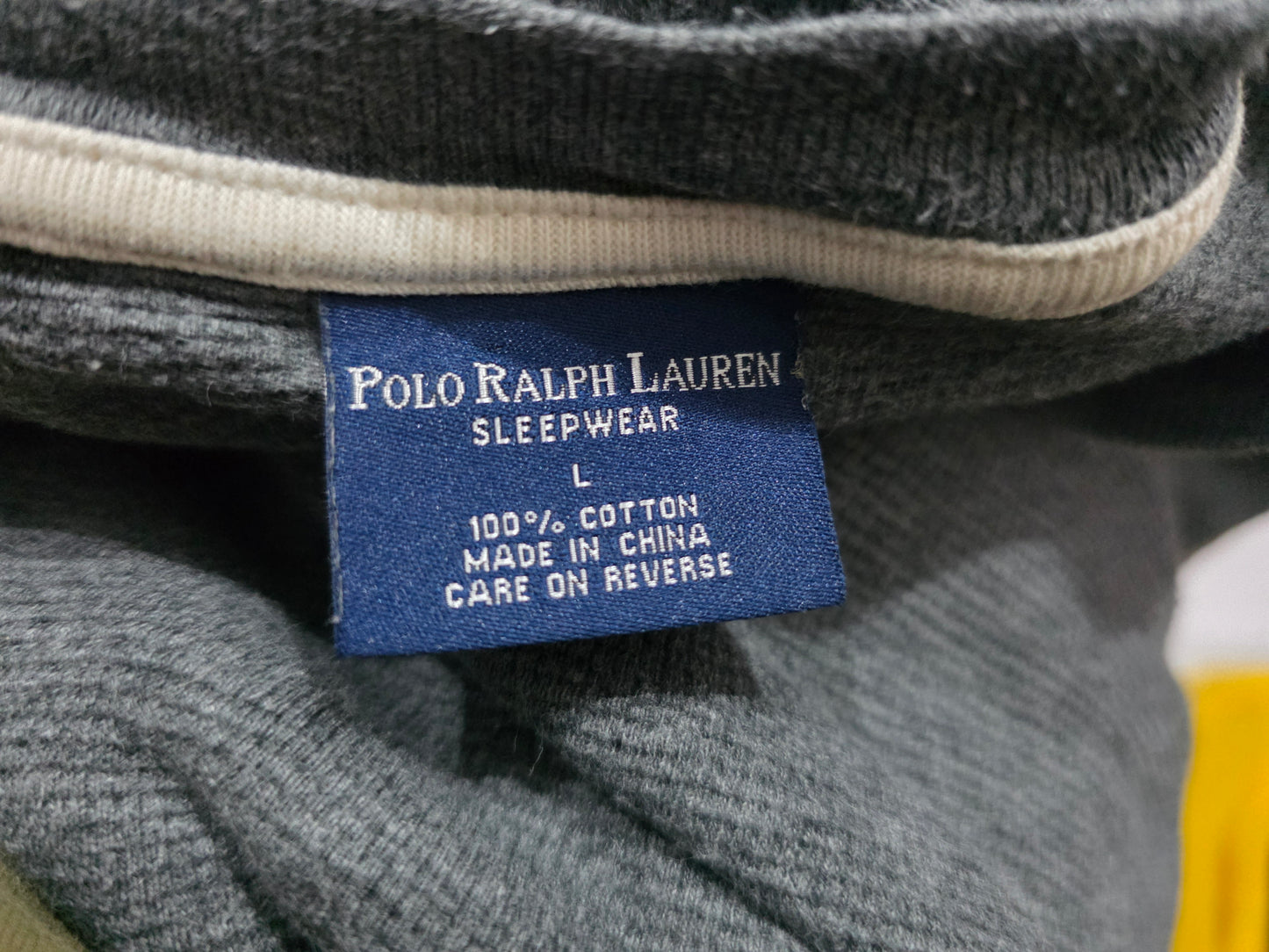 Playera Manga Larga Ralph Lauren Grande L Gris Pony Blanco