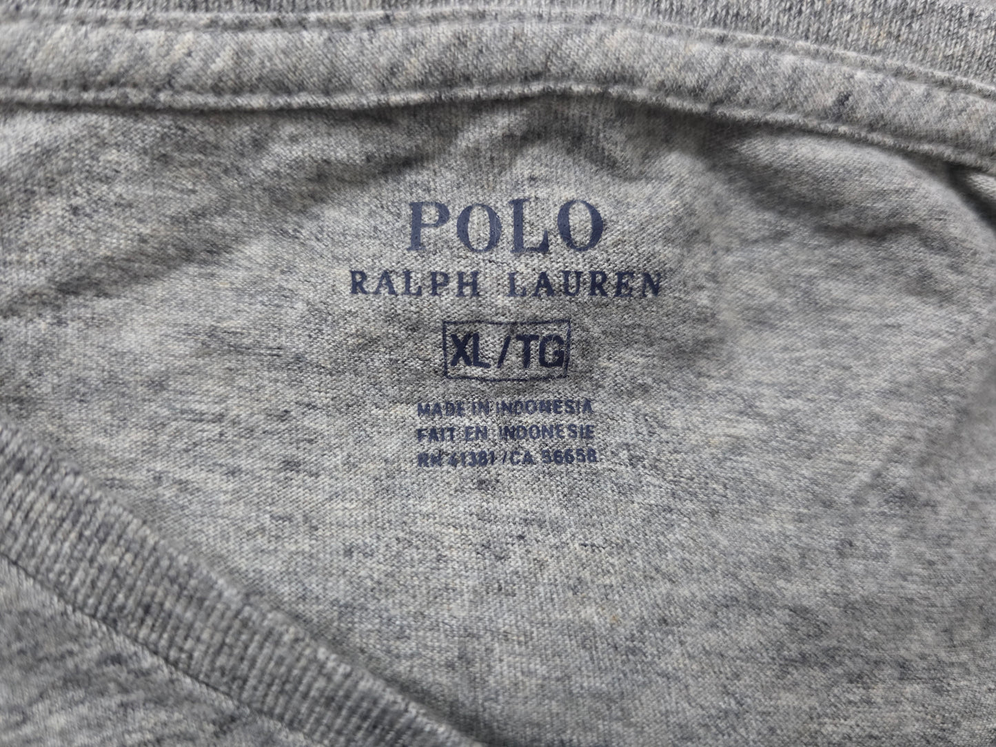 Playera Ralph Lauren Xgrande Xl Gris Pony Negro