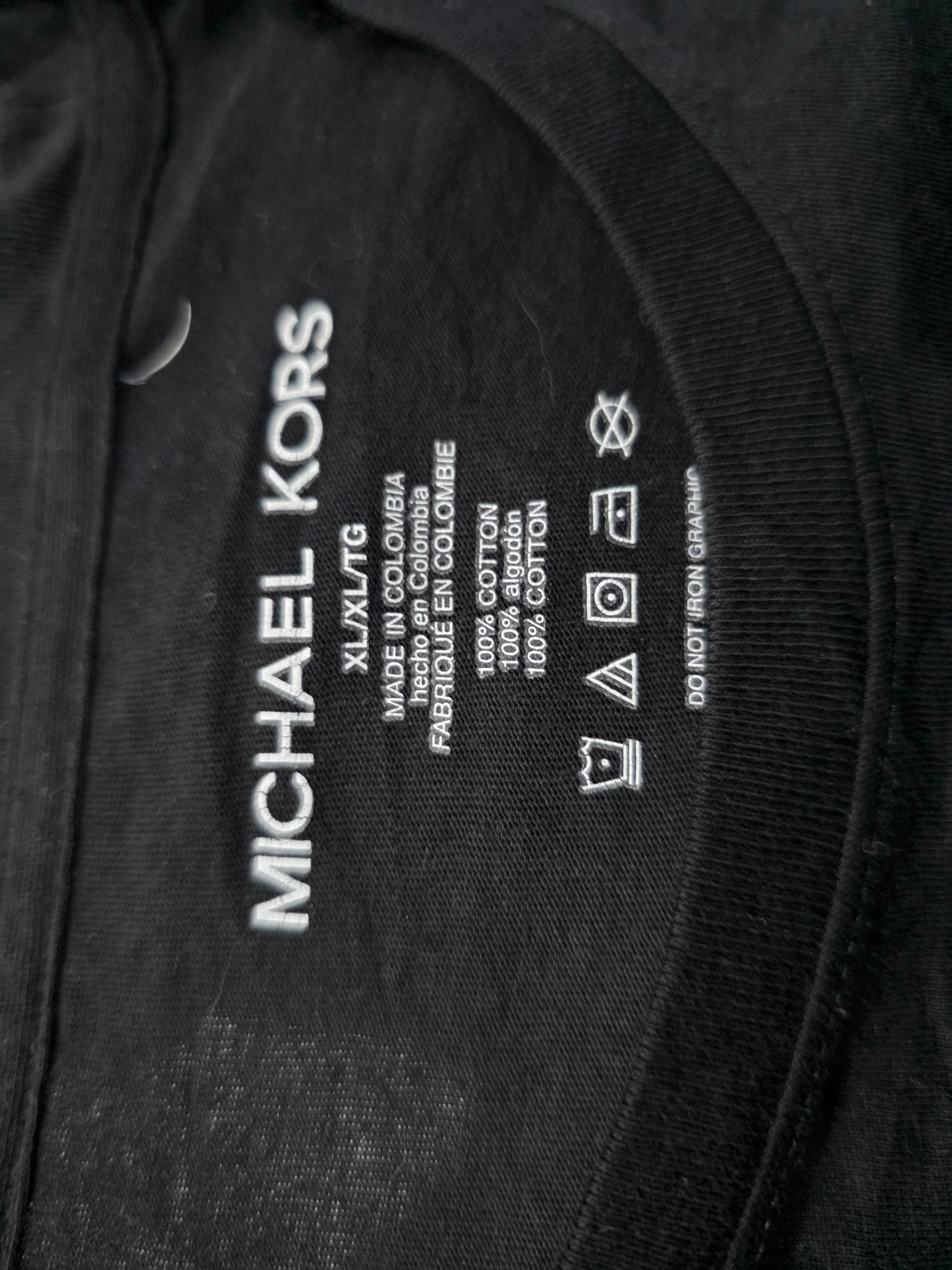Playera Manga Larga Michael Kors Xgrande Xl Negro