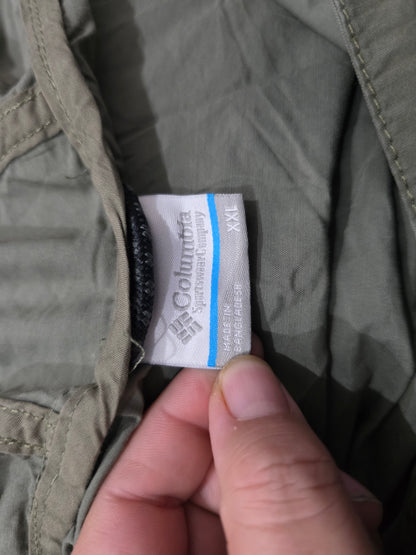 Sudadera Columbia 2xl Verde Cierre Y Gorro