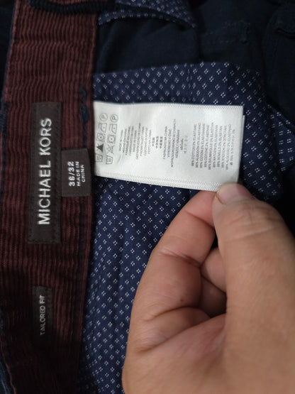 Pantalon Michael Kors 36x32 Tailored Fit Azul Pana
