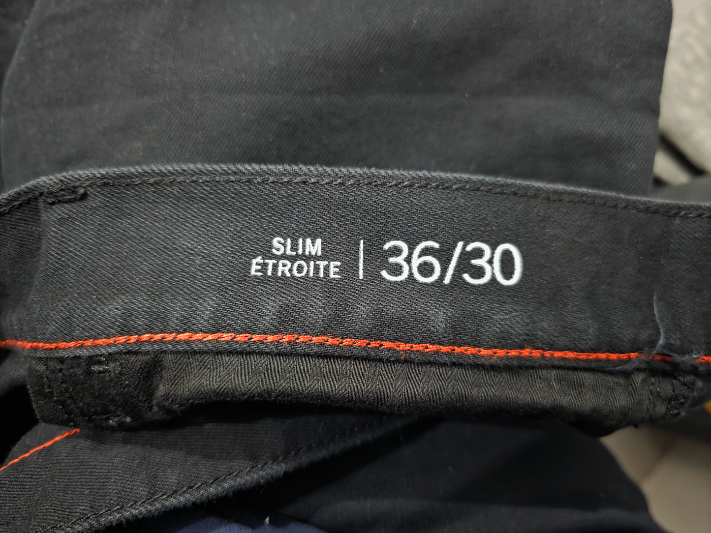 Pantalon Tommy Hilfiger 36x30 Slimfit Negro