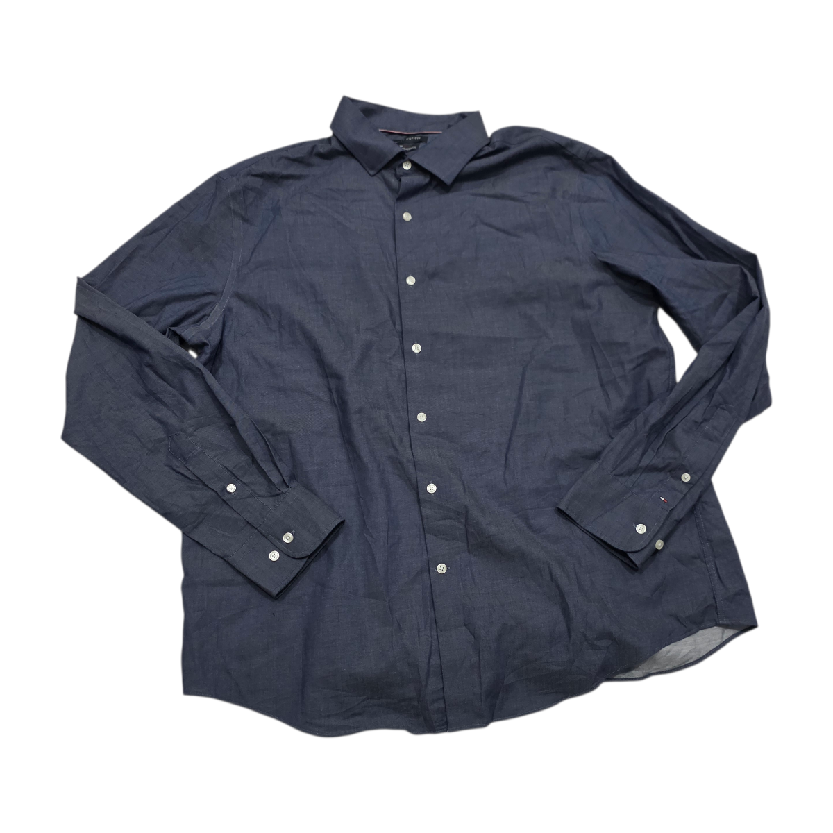 Camisa Tommy Hilfiger Xgrande 17 1/2 36-37 Azul Regular Fit