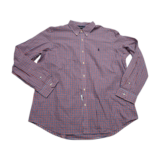 Camisa Ralph Lauren 2xl Classic Fit Stretch Cuadro Rojo