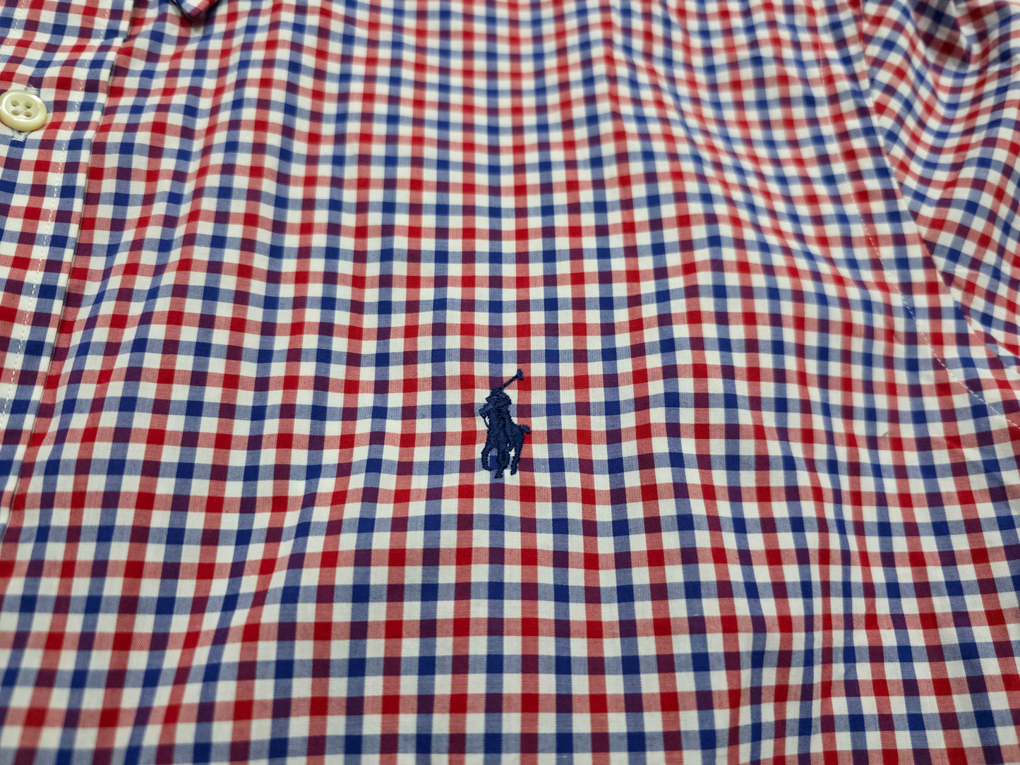 Camisa Ralph Lauren 2xl Classic Fit Stretch Cuadro Rojo