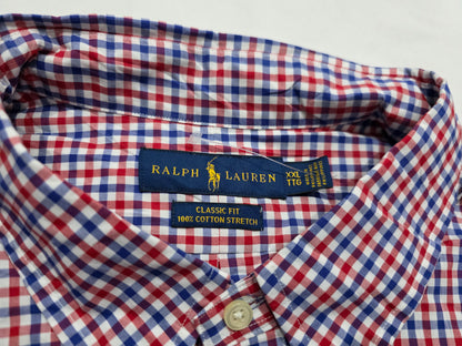 Camisa Ralph Lauren 2xl Classic Fit Stretch Cuadro Rojo