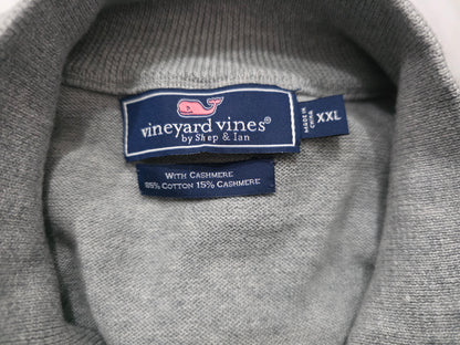 Sueter Vineyard Vines 2xl Gris Cierre Corto Cashmere Algodon