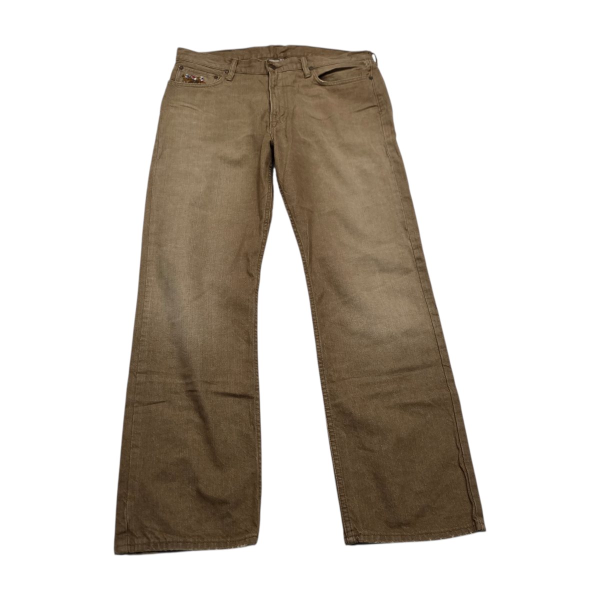 Pantalon Ralph Lauren 34x30 Recto Cafe Deslavado Ponys