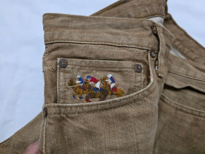 Pantalon Ralph Lauren 34x30 Recto Cafe Deslavado Ponys