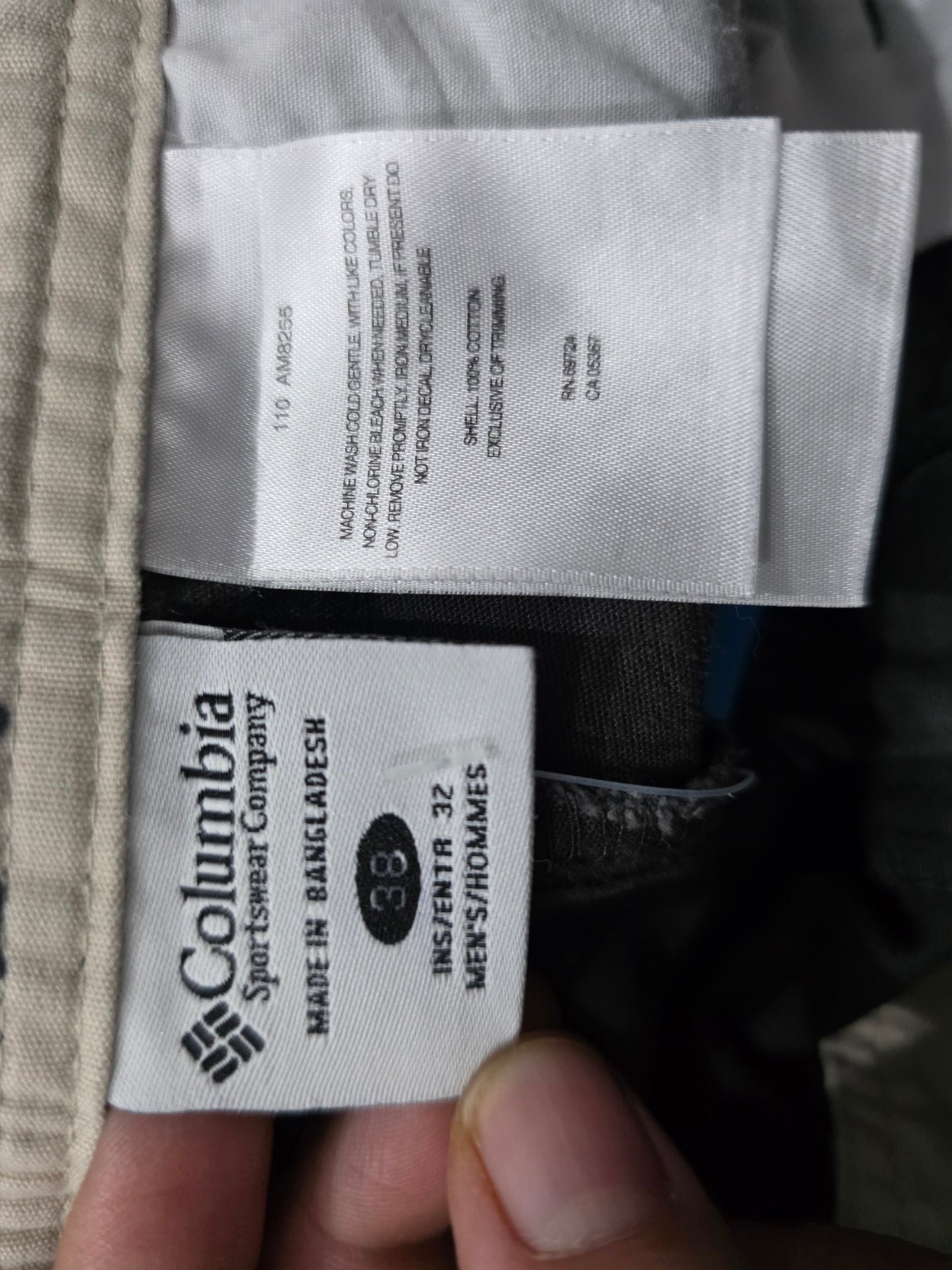 Pantalon Columbia 38x32 Recto Gris Deslavado