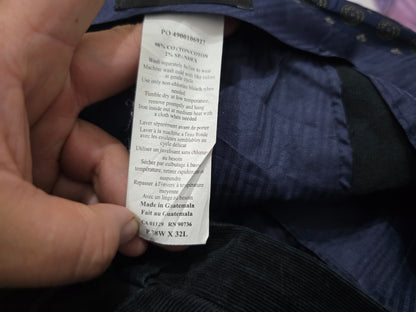 Pantalon Ralph Lauren 38x32 Recto Pana Negro