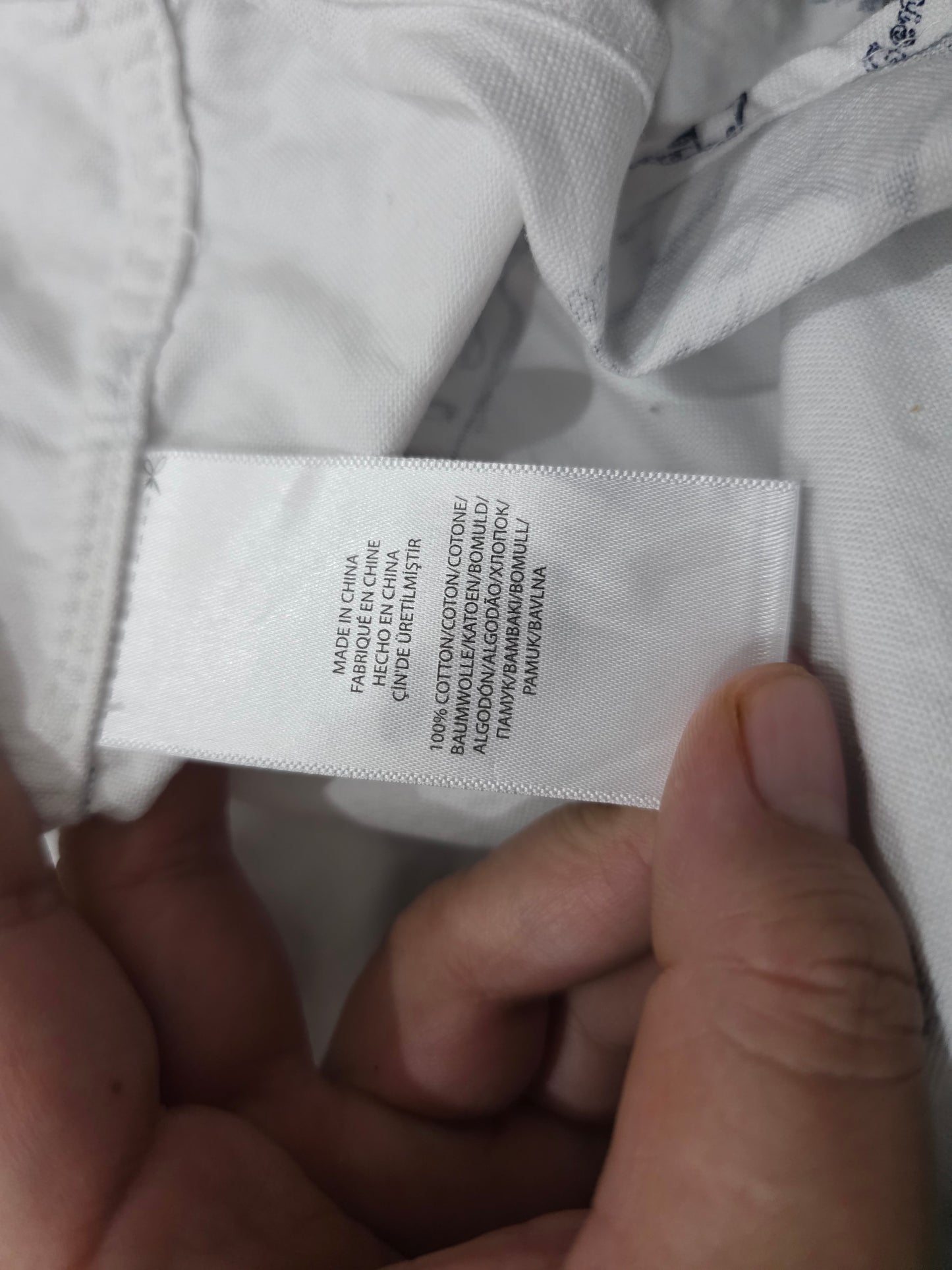 Camisa Ralph Lauren Adolescente L 14-16 Blanca Figuras