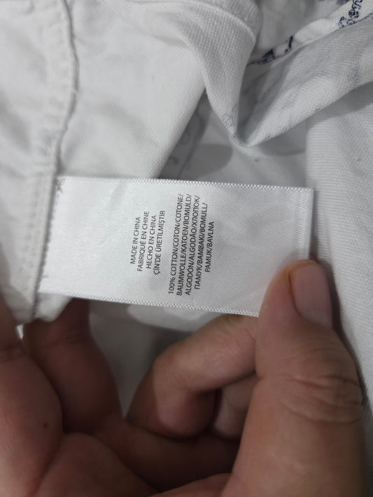 Camisa Ralph Lauren Adolescente L 14-16 Blanca Figuras