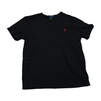 Playera Ralph Lauren Mediana M Negro Pony Rojo