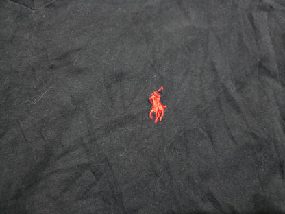 Playera Ralph Lauren Mediana M Negro Pony Rojo