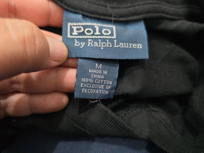 Playera Ralph Lauren Mediana M Negro Pony Rojo