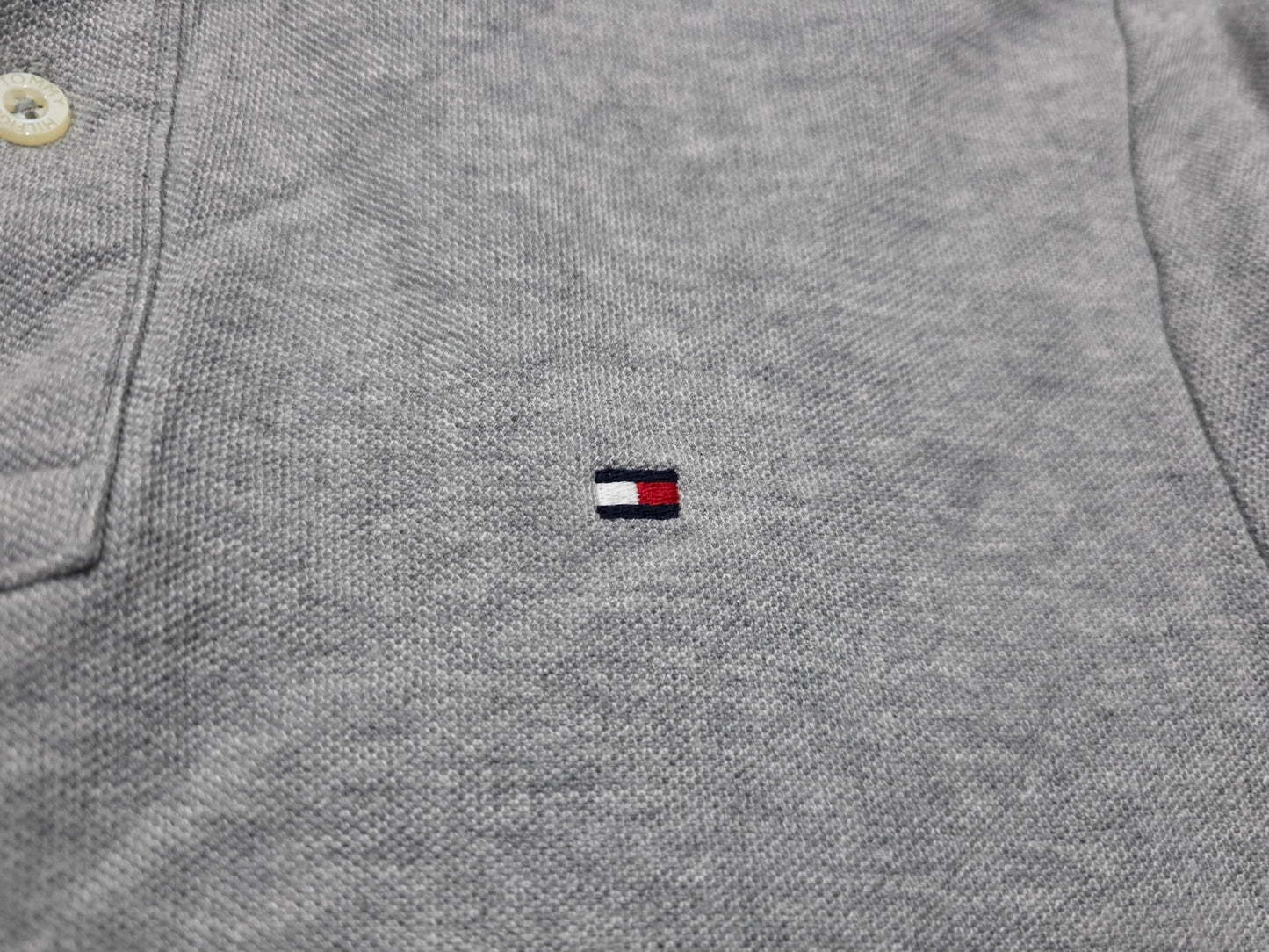 Playera Polo Tommy Hilfiger Mediana M Custom Fit Gris