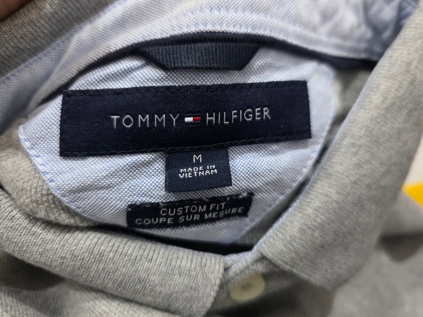Playera Polo Tommy Hilfiger Mediana M Custom Fit Gris