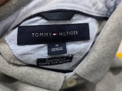 Playera Polo Tommy Hilfiger Mediana M Custom Fit Gris