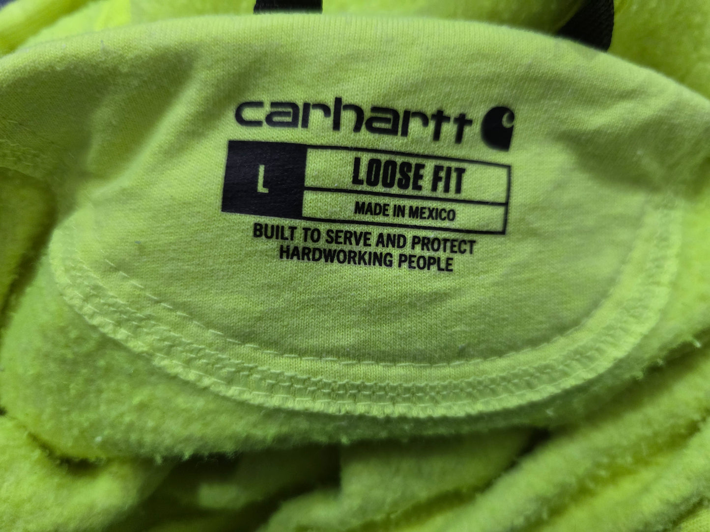Sudadera Carhartt Grande L Loose Fit Verde Fosforescente