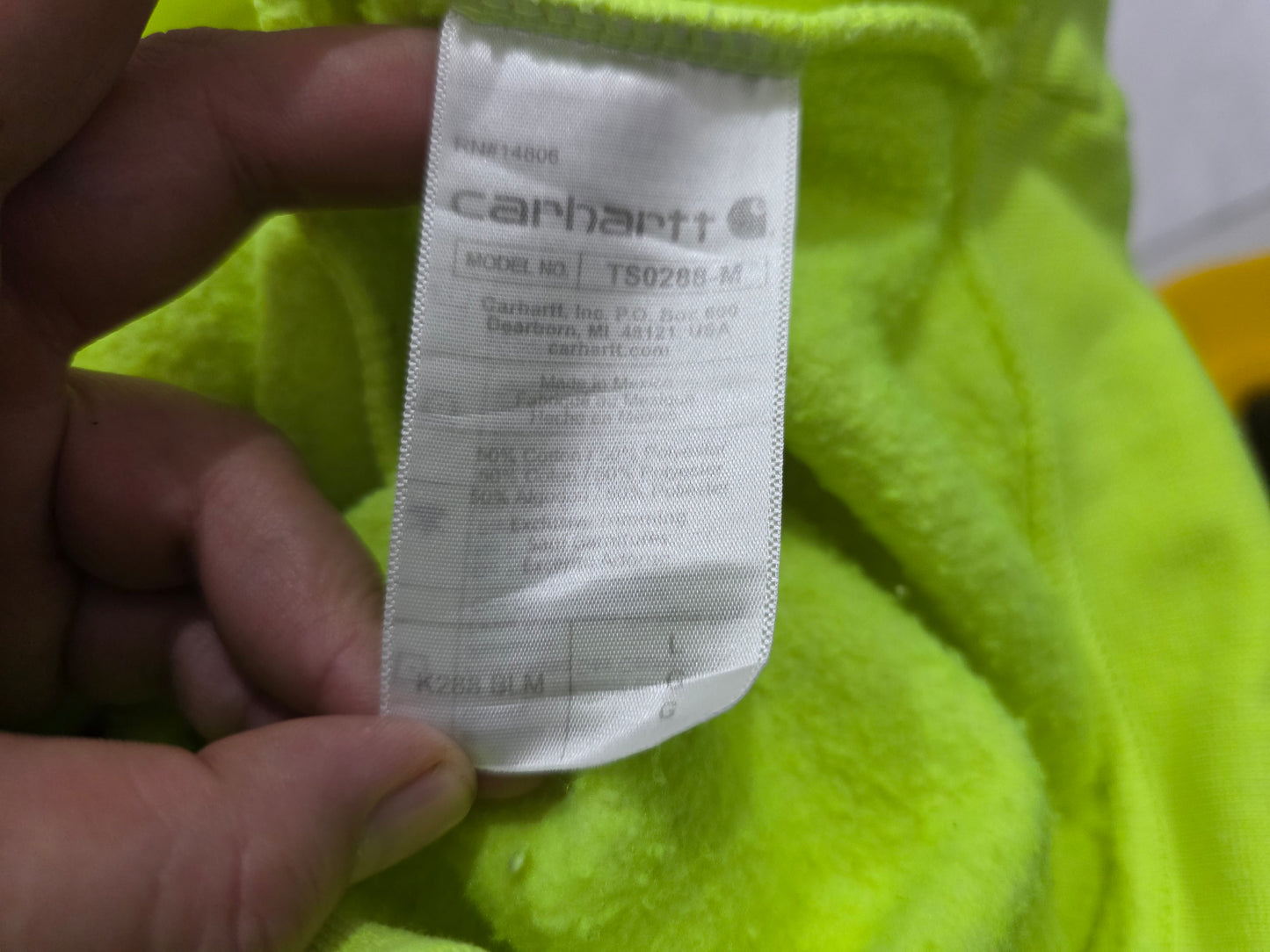 Sudadera Carhartt Grande L Loose Fit Verde Fosforescente