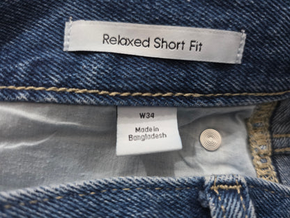 Bermuda Calvin Klein Talla 34 Azul Relaxed Short Fit