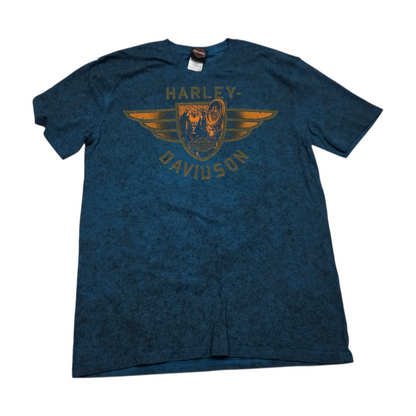 Playera Harley Davidson Grande L Azul Savannah