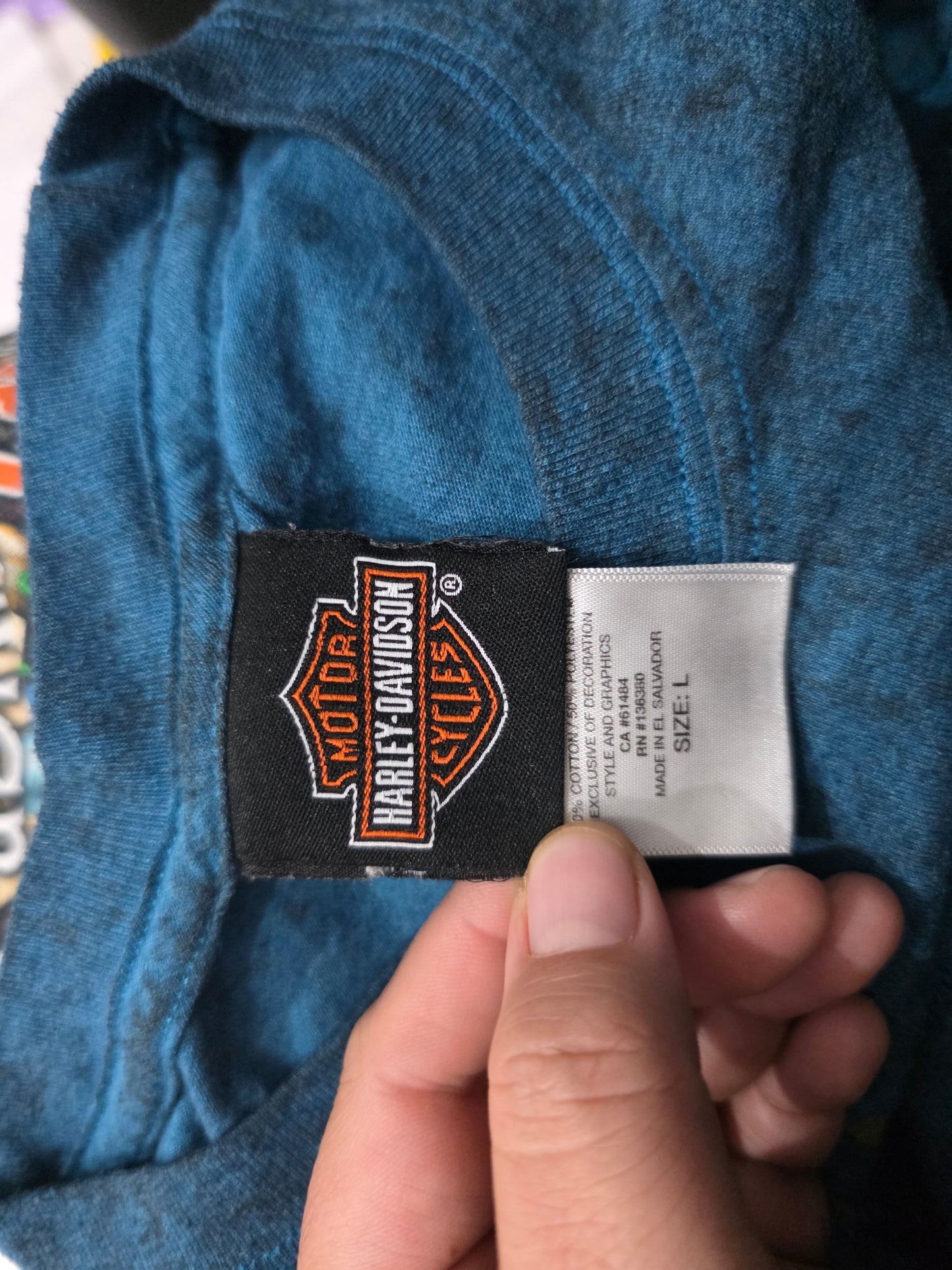Playera Harley Davidson Grande L Azul Savannah
