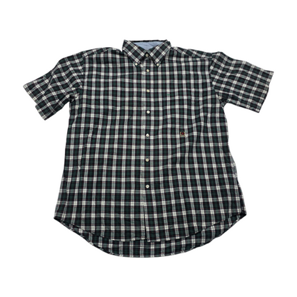 Camisa Manga Corta Tommy Hilfiger Grande L Cuadro Verde