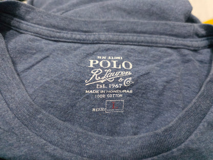 Playera Ralph Lauren Grande L Azul Pony Rojo