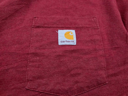 Playera Carhartt Grande L Rojo Intenso Original Fit